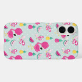 Roze Flamingo & Tropical Fruits Pattern Case-Mate iPhone Case (Achterkant (horizontaal))