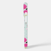 Roze Flamingo & Tropical Fruits Pattern Case-Mate iPhone Case (Achterkant / Links)