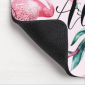 Roze Flamingo Tropical Hibiscus Floral Aloha Muismat (Hoek)