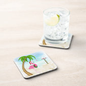 Roze Flamingo Tropical Holiday Onderzetters (Rechterzijde)