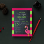 Roze Flamingo Tropical Holiday Party Uitnodiging<br><div class="desc">Viel de Feestdagen in tropische stijl met deze flamingo Santa uitnodigingen.  Elk gebied is volledig klantgericht om enkel te zeggen wat u wilt!</div>