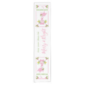 Roze Flamingo Tropical Kerstmis Korte Tafelloper (Voorkant)