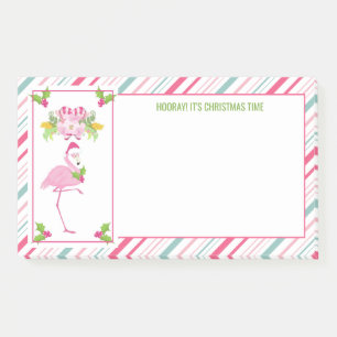 Roze Flamingo Tropical Kerstmis Post-it® Notes