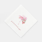Roze Flamingo Tropical Kerstmis Servet (Hoek)