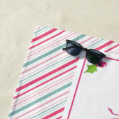 Roze Flamingo Tropical Kerstmis Strandlaken (In situ)