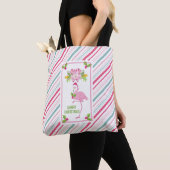 Roze Flamingo Tropical Kerstmis Tote Bag (Dichtbij)