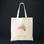 Roze Flamingo Tropical Kerstmis Tote Bag<br><div class="desc">Vier Kerstmis met deze schattige tropische roze flamingo canvas tassen ontworpen met behulp van unieke waterverf kunst van Victoria Grigaliunas. Het ontwerp bevat de woorden "fa la la la la mingo" in trendy scripttypografie. Bestel kleine hoeveelheden of bulkgoederen canvas tassen. Gebruik de sjabloon velden om uw gepersonaliseerde tekst toe te...</div>
