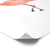 Roze Flamingo Tropical Nursery Decor Poster (Hoek)