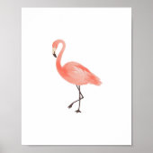 Roze Flamingo Tropical Nursery Decor Poster (Voorkant)