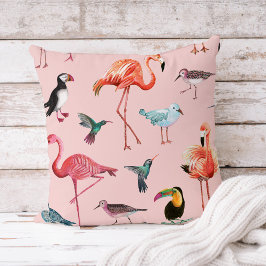 Roze Flamingo Tropical outdoor | Proefproject Buitenkussen