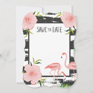 Roze Flamingo Tropical Save The Date