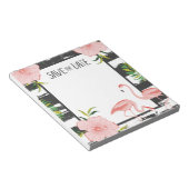 Roze Flamingo Tropical Save The Date Notitieblok (Schuin)