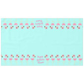 Roze Flamingo Tropical Schattige Eerste Verjaardag Tafelkleed (Voorkant (Horizontaal))