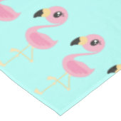 Roze Flamingo Tropical Schattige Eerste Verjaardag Tafelkleed (Gekanteld)
