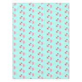 Roze Flamingo Tropical Schattige Eerste Verjaardag Tafelkleed (Voorkant)