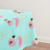 Roze Flamingo Tropical Schattige Eerste Verjaardag Tafelkleed (Voorbeeld)