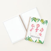 Roze Flamingo Tropical Sketchbook Notitieboek (Binnen)