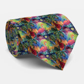 Roze Flamingo Tropical stropdas (Opgerold)