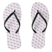 Roze Flamingo Tropical Teenslippers (Voetbed)