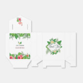 Roze Flamingo Tropical Waterverf Luau Afstuderen Bedankdoosjes (Uitgevouwen)