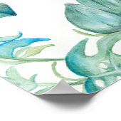 Roze Flamingo Tropical Welcome Party Sign Poster (Hoek)