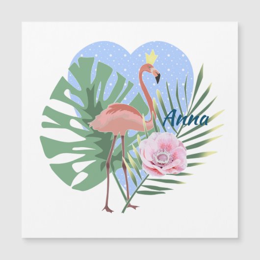 Roze Flamingo tropisch bladpalm (Voorkant)