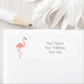 roze flamingo tropisch etiket (Insitu)