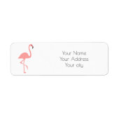 roze flamingo tropisch etiket (Voorkant)
