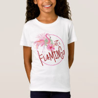 Roze Flamingo Tropisch Feest T Shirt