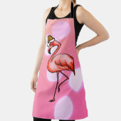 Roze Flamingo Tropisch Kerstfeest Schort (Insitu)