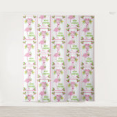 Roze flamingo tropisch kerstpatroon wandkleed (Voorkant)