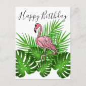 Roze Flamingo, tropisch oerwoud Briefkaart (Voorkant)