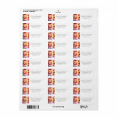 Roze Flamingo Tropisch Retouradreslabel Etiket (Full Sheet)