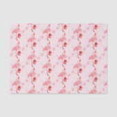 Roze Flamingo Tropisch Strand Vogel Kerstmis Tissuepapier (Voorkant)