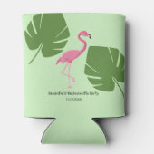 Roze Flamingo Tropische Bachelorette op maat Blikjeskoeler (Achterkant)