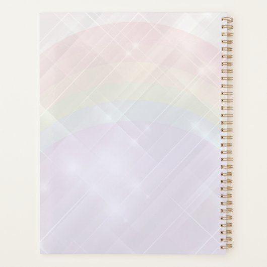 Roze Flamingo tropische bladpalm Planner (Achterkant)