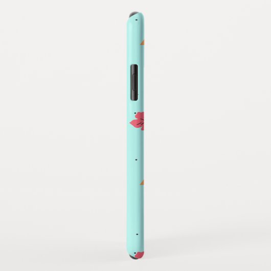 Roze flamingo tropische bloemen & bladeren Case-Mate iPhone case (Achterkant/rechts)