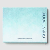 Roze flamingo tropische bloemen bouquet gastenboek (Achterkant)