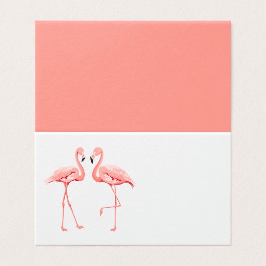 Roze Flamingo Tropische Bruiloft Bruidsfeestje Kaart (Buitenkant ongevouwen)