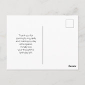 Roze flamingo & Tropische Hibiscus Fancy Dank u we Briefkaart (Achterkant)