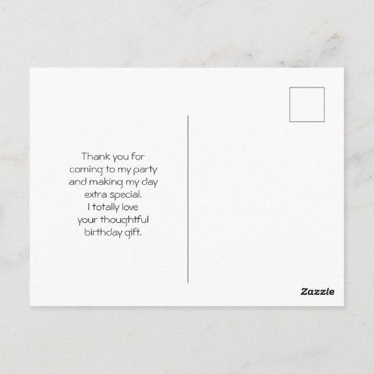 Roze flamingo & Tropische Hibiscus Fancy Dank u we Briefkaart (Achterkant)