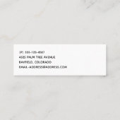 Roze flamingo & Tropische Hibiscus Fancy Mini Visitekaartje (Achterkant)