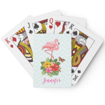 Roze flamingo & Tropische Hibiscus Fancy