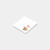 Roze flamingo & Tropische Hibiscus Fancy Post-it® Notes (Schuin)