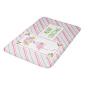 Roze Flamingo Tropische Kerstmis Badmat (Gekanteld)