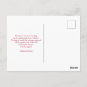 Roze Flamingo Tropische Kerstmis Dank u Briefkaart (Achterkant)