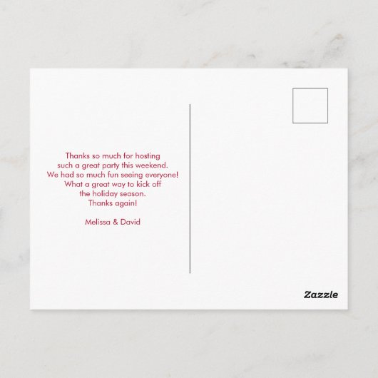 Roze Flamingo Tropische Kerstmis Dank u Briefkaart (Achterkant)