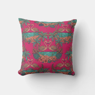 Roze Flamingo Tropische Kussenhoes Kussen