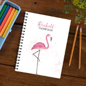 Roze Flamingo Tropische Schattige Gepersonaliseerd Notitieboek
