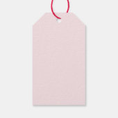 Roze Flamingo Tropische Strand Kerstmis Cadeaulabel (Achterkant)
